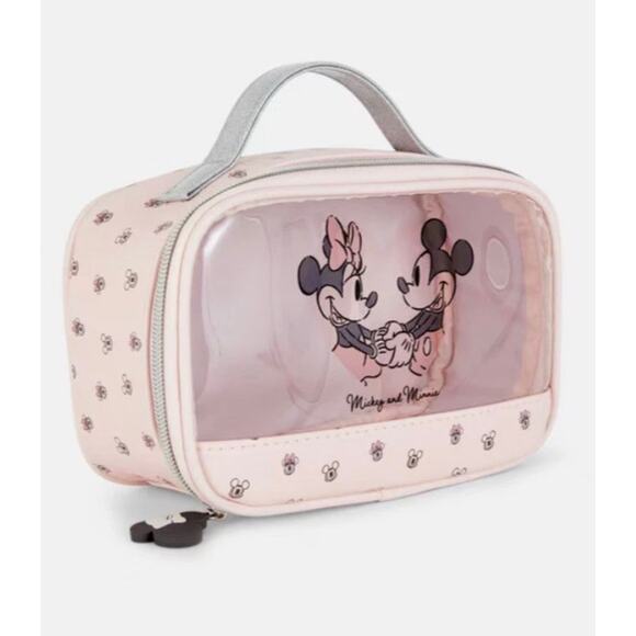 NWT Disney PRIMARK Pink Mickey Minnie Mouse Clear Makeup Cosmetic Bag - Picture 2 of 3